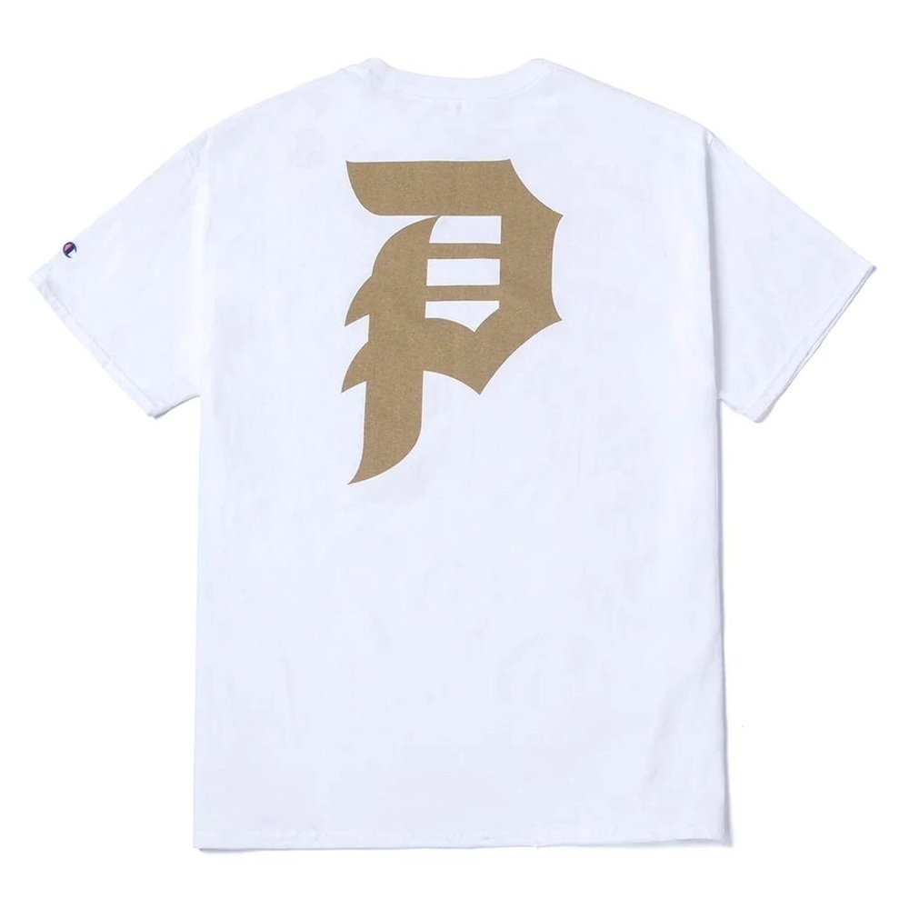 Primitive Dirty P Gold Reflective Tee white sz small released 2020